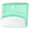TORK W4 Folded Wiper/Cloth Dispenser- White & Turquoise - Plastic