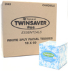 TWINSAVER Facial Tissues in Box - 3 Ply - Camomile Scent - 18 Boxes x 60 tissues - White
