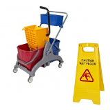 Bucket & Wringers, Cleaning Carts, Wet Floor Signs etc.