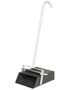 Dust Scoop with Long Handle - NO Broom - WITH Hood - Metal