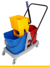 Plastic Bucket & Wringer - Econo - Double Bucket - 2 x 25L