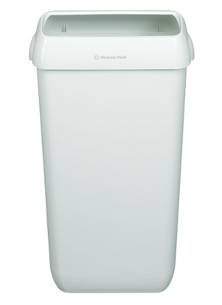 KIMBERLY-CLARK Aquarius Wall Bin - 50L - Plastic - White - 1 Bin