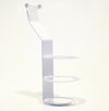 Wall Mounted 500ml Bottle Holder T2 - White Steel -  NO 500ml Bottle