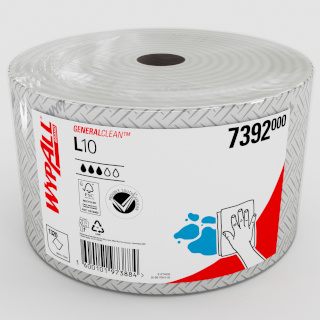 KIMBERLY-CLARK WypAll L10 Wiper Roll - 1 Ply - White - 165mm x 502m (Perf) - Impi