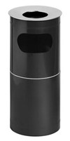 Combination Ash Tray & Dustbin - Plastic - Black - 26L