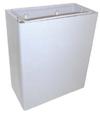 Wall Waste Bin - White Steel - 36L - Square - Large