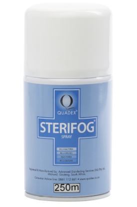 Picture of QUADEX Sterifog Air Sanitiser - Vanilla - 250ml Aerosol - 3,300 Metered Doses - Log 7