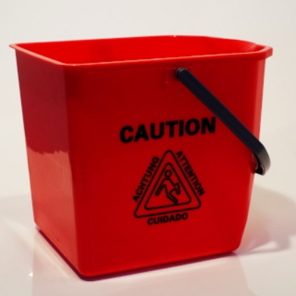 Picture of Bucket - Heavy Duty Plastic - Square - 25L - Red