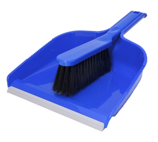 Picture of Dustpan & Brush Set - Plastic - Blue