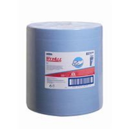 Picture of KIMBERLY-CLARK WypAll X60 Low Lint Wiper Roll - Blue - 500 Cloths/Wipes - 155m