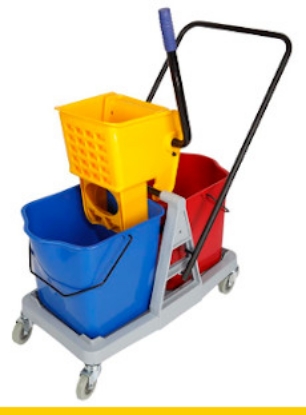 Picture of Plastic Bucket & Wringer - Econo - Double Bucket - 2 x 25L