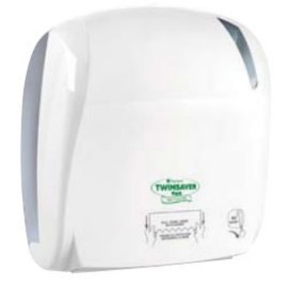 Picture of TWINSAVER Autocut/Reflex Paper Dispenser - White - Plastic