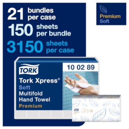 Picture of TORK H2 Xpress Folded Towel Paper Towels - 2 Ply Premium - 3,150 Sheets