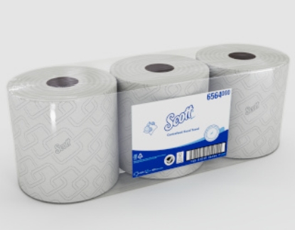 Picture of KIMBERLY-CLARK Scott Centrefeed Maxi Paper Rolls - 1 Ply - 1,200 Sheets/Roll - 294m - 3 Rolls