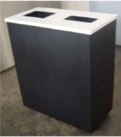 Picture of Recycle Bin - 2 Division - Black