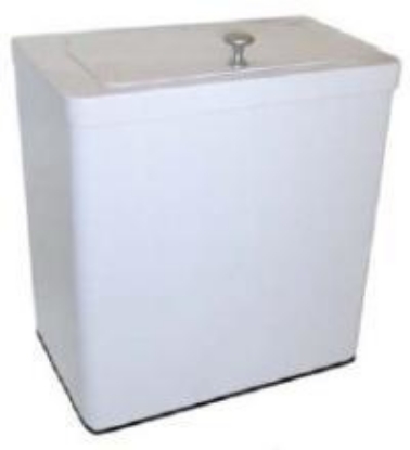 Picture of Sanitary Towel Bin - White Steel - 15L - Small