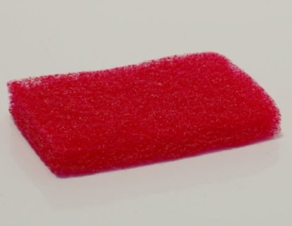 Picture of Thickline Hand Pad Scourer - Std - Red/Buffing - 15 x 10cm - 1 Pad