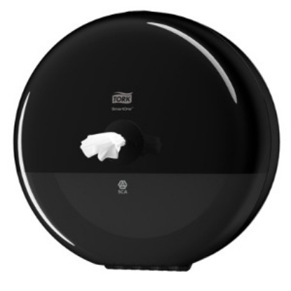 Picture of TORK T8 SmartOne Toilet Roll Dispenser - Black - Single Roll - Plastic