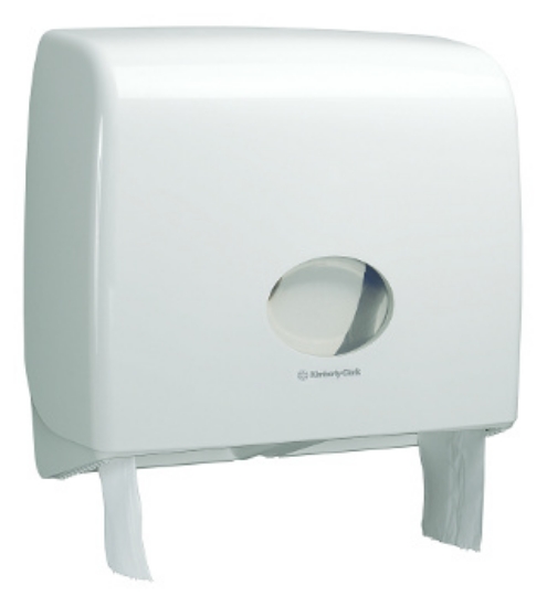 Picture of KIMBERLY-CLARK Aquarius 2 x Jumbo/Deca Toilet Roll Holder - Plastic - White