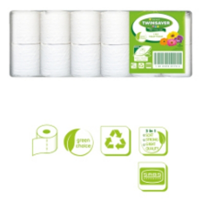 Picture of TWINSAVER Toilet Paper - 1 Ply - 500 Sheets - 48 Unwrapped Rolls