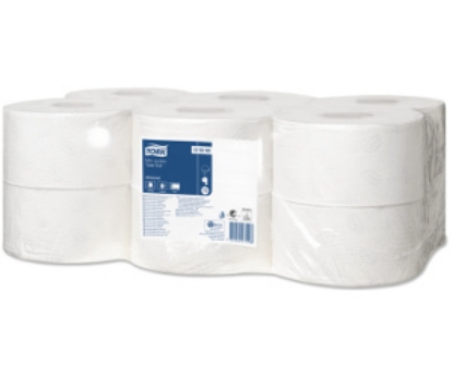 Picture of TORK T2 Mini Big Roll/Decca Toilet Paper - 2Ply Advanced - 12 Rolls