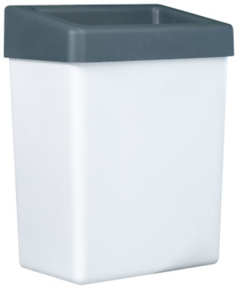 Picture of NEOS Wall Bin - 20L - White Body + CHARCOAL Lid - Plastic