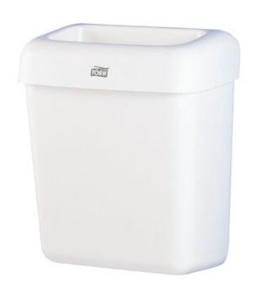 Picture of TORK B2 Wall Waste Bin - 20L  - White - Plastic - No Lid