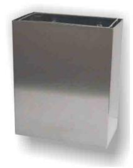 Picture of Wall Waste Bin - Stainless Steel - 20L - Square - Small