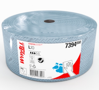 Picture of KIMBERLY-CLARK WypAll L10 Wiper Roll - 1 Ply - BLUE - 165mm x 2,894 sheets 1,100m