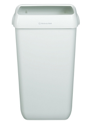 Picture of KIMBERLY-CLARK Aquarius Wall Bin - 43L - Plastic - White - 1 Bin