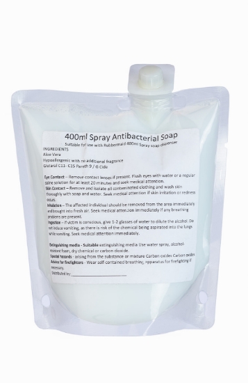 Picture of BETTERMAID Anti-bacterial Hand Soap Refill Sachet - Spray - 400ml - Rubberamid Compat.