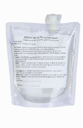 Picture of BETTERMAID Instant Hand Sanitiser Refill Sachet - Spray - 400ml - Rubbermaid Compat.