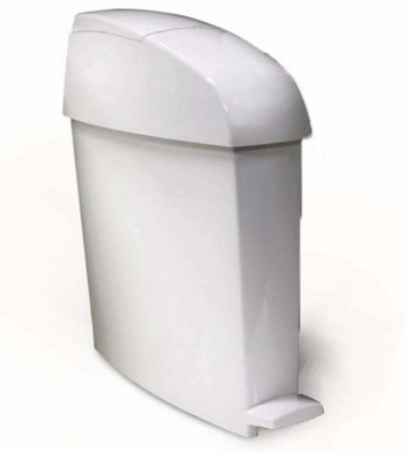 Picture of RUBBERMAID Sanitary Towel Bin - Pedal Type - 12L - WHITE - Plastic